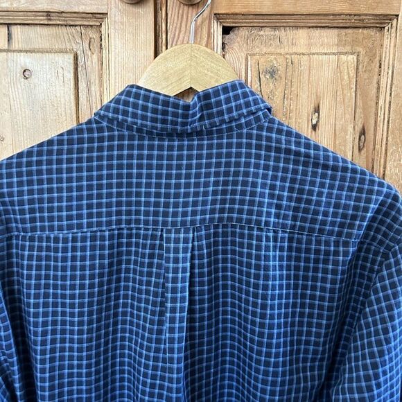 Rodd & Gunn Large Sports Fit Long Sleeve Button Front Shirt Navy Blue Plaid - Picture 9 of 12